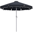 Meridian Furniture Amalfi Black Polyester Patio Umbrella with Base Set