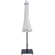 Meridian Furniture Amalfi White Polyester Patio Umbrella with Base Set