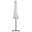 Meridian Furniture Amalfi White Polyester Patio Umbrella with Base Set