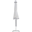 Meridian Furniture Amalfi White Polyester Patio Umbrella with Base Set