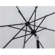 Meridian Furniture Amalfi White Polyester Patio Umbrella with Base Set