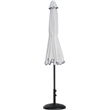 Meridian Furniture Amalfi White Polyester Patio Umbrella with Base Set