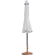 Meridian Furniture Amalfi White Polyester Patio Umbrella with Base Set