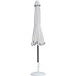 Meridian Furniture Amalfi White Polyester Patio Umbrella with Base Set