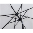 Meridian Furniture Amalfi White Polyester Patio Umbrella with Base Set
