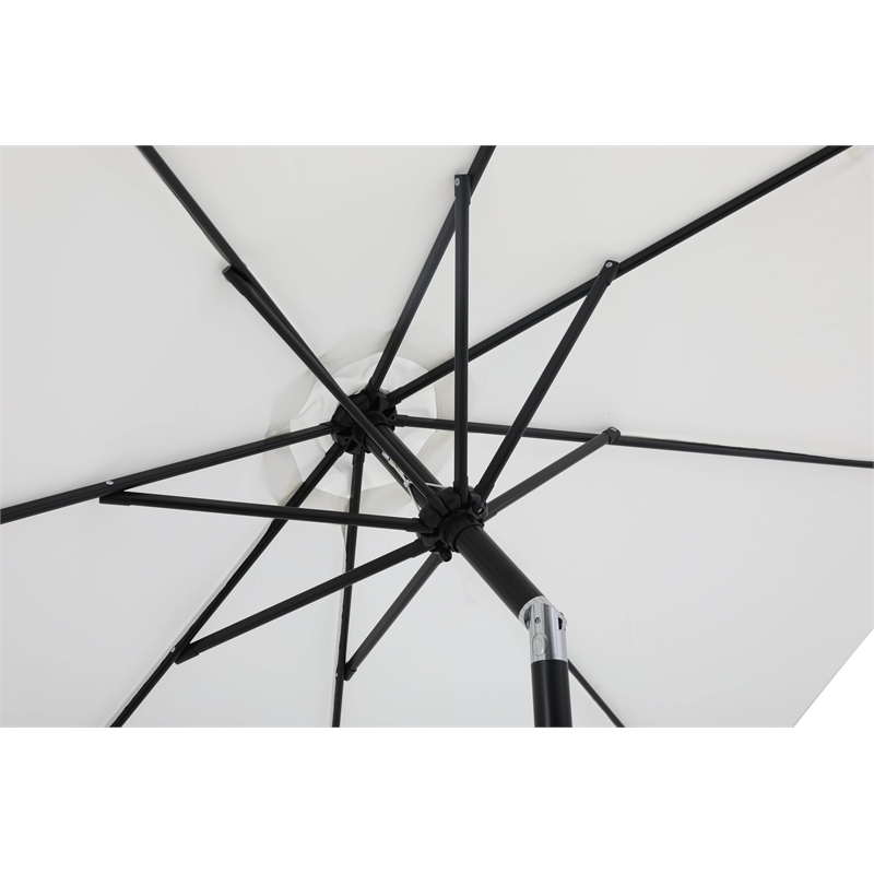 Meridian Furniture Amalfi White Polyester Patio Umbrella