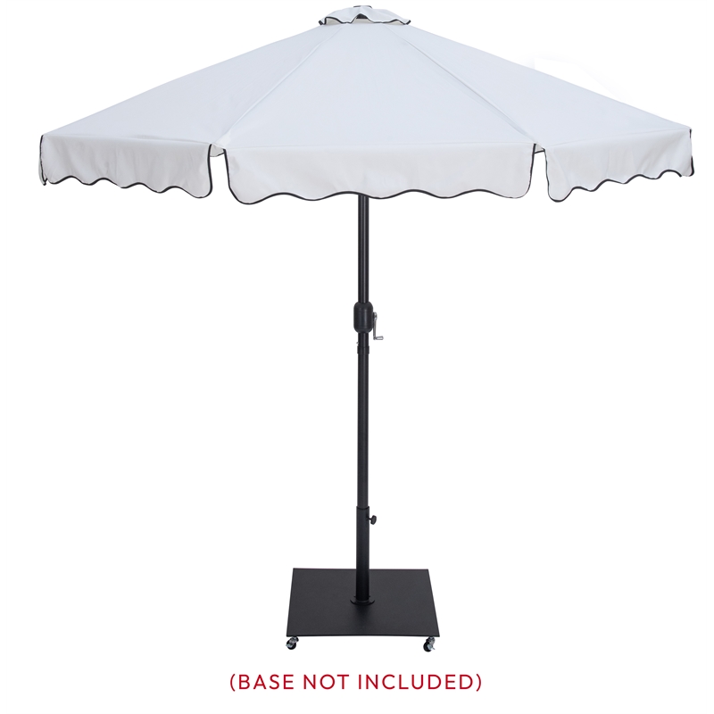 Meridian Furniture Amalfi White Polyester Patio Umbrella
