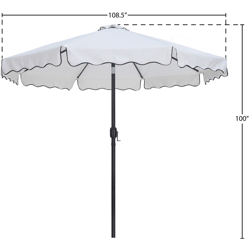 Meridian Furniture Amalfi White Polyester Patio Umbrella