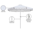 Meridian Furniture Amalfi White Polyester Patio Umbrella