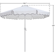Meridian Furniture Amalfi White Polyester Patio Umbrella