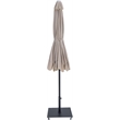 Meridian Furniture Amalfi Beige Polyester Patio Umbrella with Base Set