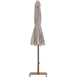 Meridian Furniture Amalfi Beige Polyester Patio Umbrella with Base Set