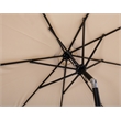 Meridian Furniture Amalfi Beige Polyester Patio Umbrella with Base Set