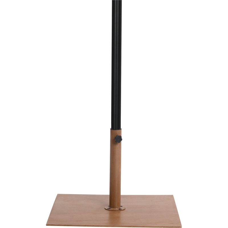 Meridian Furniture Amalfi Beige Polyester Patio Umbrella with Base Set