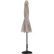 Meridian Furniture Amalfi Beige Polyester Patio Umbrella with Base Set