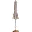 Meridian Furniture Amalfi Beige Polyester Patio Umbrella with Base Set