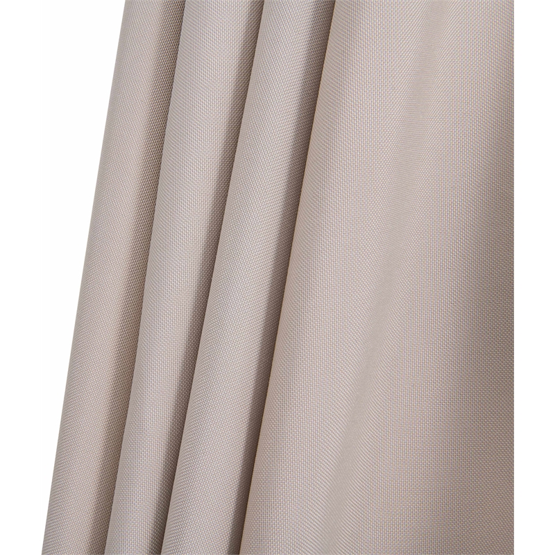 Meridian Furniture Amalfi Beige Polyester Patio Umbrella with Base Set