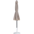 Meridian Furniture Amalfi Beige Polyester Patio Umbrella with Base Set