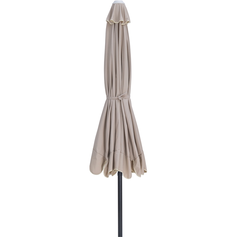 Meridian Furniture Amalfi Beige Polyester Patio Umbrella