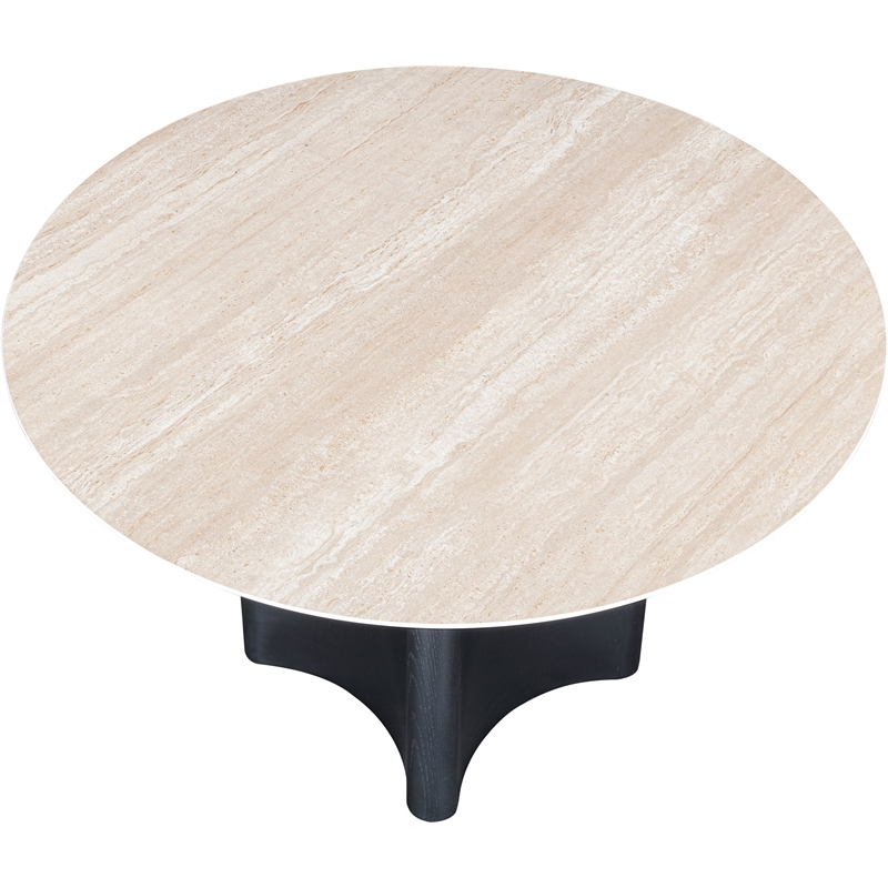 Meridian Furniture Corvina Black Oak Veneer And Sintered Stone Dining Table