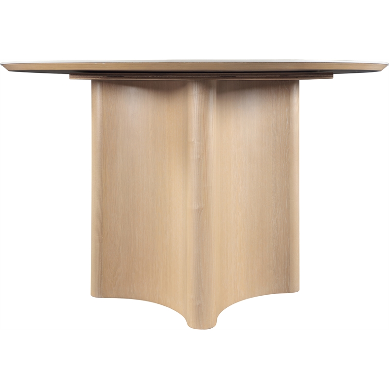 Meridian Furniture Corvina Natural Oak Veneer And Sintered Stone Dining Table