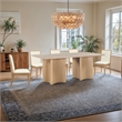Meridian Furniture Corvina Natural Oak Veneer And Sintered Stone Dining Table