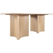 Meridian Furniture Corvina Natural Oak Veneer And Sintered Stone Dining Table