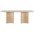Meridian Furniture Corvina Natural Oak Veneer And Sintered Stone Dining Table
