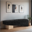 Meridian Furniture Alora Black Polyester Fabric Bench