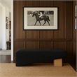 Meridian Furniture Alora Black Polyester Fabric Bench