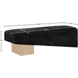 Meridian Furniture Alora Black Polyester Fabric Bench