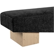 Meridian Furniture Alora Black Polyester Fabric Bench