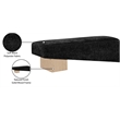 Meridian Furniture Alora Black Polyester Fabric Bench