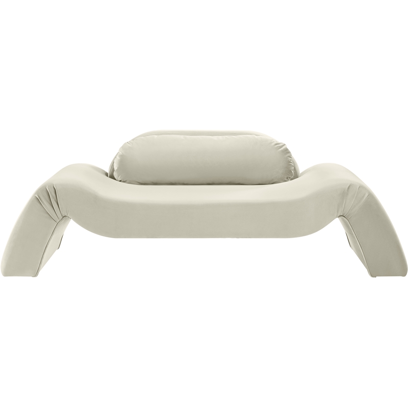 Meridian Furniture Austin Cream Velvet Loveseat