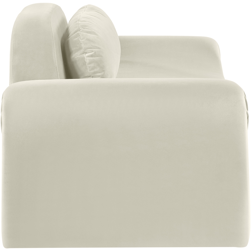 Meridian Furniture Austin Cream Velvet Loveseat