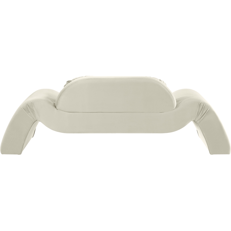 Meridian Furniture Austin Cream Velvet Loveseat
