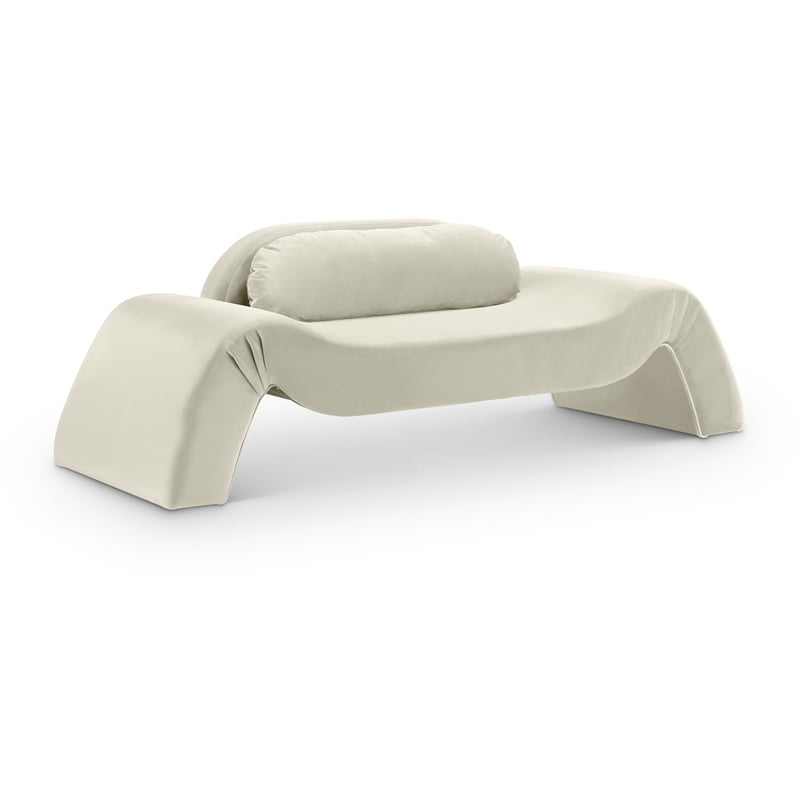 Meridian Furniture Austin Cream Velvet Loveseat