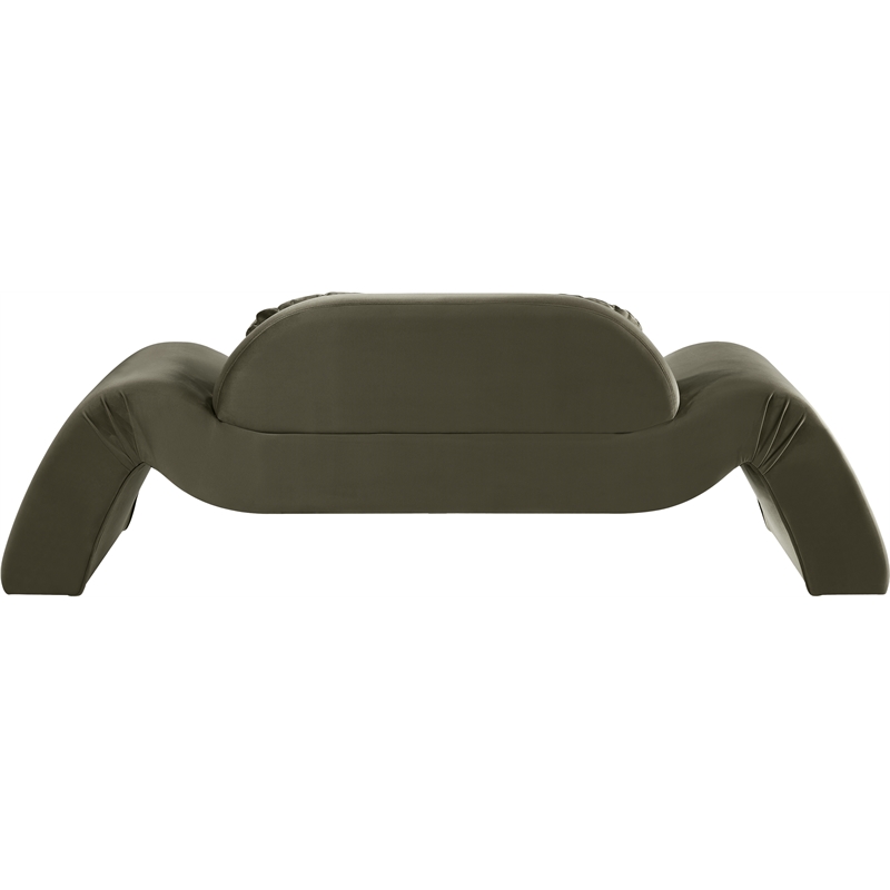 Meridian Furniture Austin Green Velvet Loveseat
