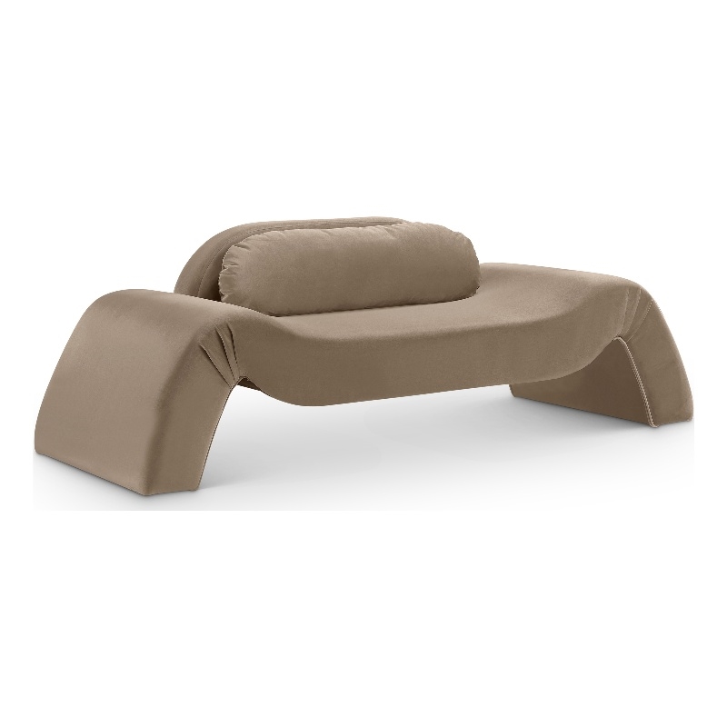 Meridian Furniture Austin Taupe Velvet Loveseat