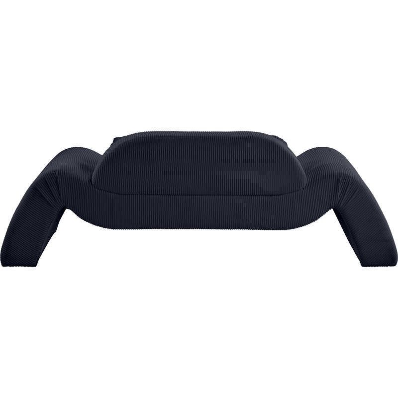 Meridian Furniture Austin Black Microsuede Corduroy Loveseat