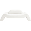 Meridian Furniture Austin Cream Microsuede Corduroy Loveseat