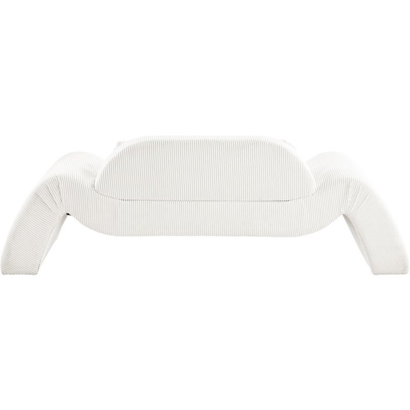 Meridian Furniture Austin Cream Microsuede Corduroy Loveseat