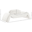Meridian Furniture Austin Cream Microsuede Corduroy Loveseat