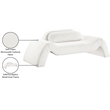 Meridian Furniture Austin Cream Microsuede Corduroy Loveseat