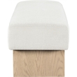 Meridian Furniture Alora Cream Polyester Fabric Bench
