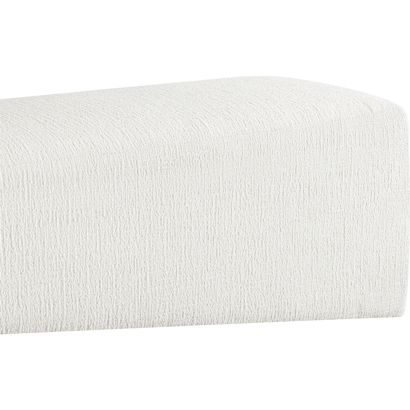 Meridian Furniture Alora Cream Polyester Fabric Bench