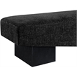Meridian Furniture Alora Black Polyester Fabric Bench