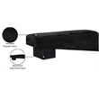 Meridian Furniture Alora Black Polyester Fabric Bench