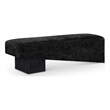 Meridian Furniture Alora Black Polyester Fabric Bench