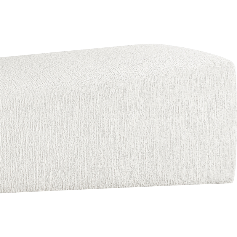 Meridian Furniture Alora Cream Polyester Fabric Bench